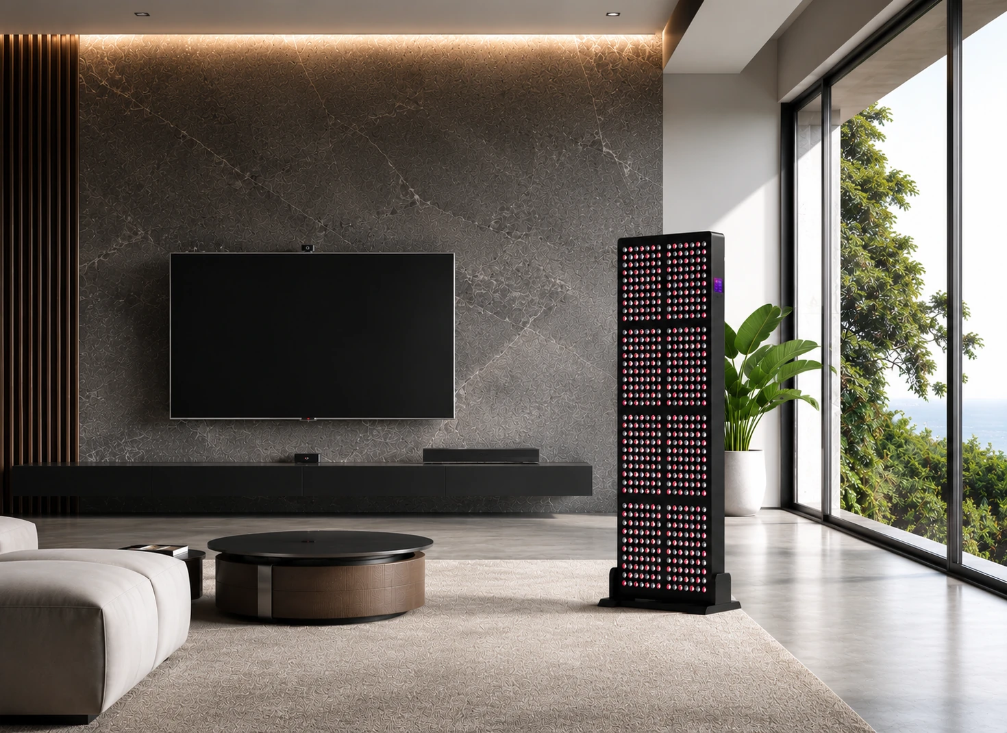 Zohar panel integrated into a premium contemporary living space